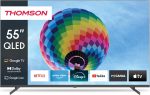 Thomson 55" QLED Google TV – 2026 Model with Dolby Vision & Atmos, Smart Voice Control, Google Assistant, YouTube & Netflix Apps, Frameless QLED Display, Side Feet Design, Television, 3-Year Warranty